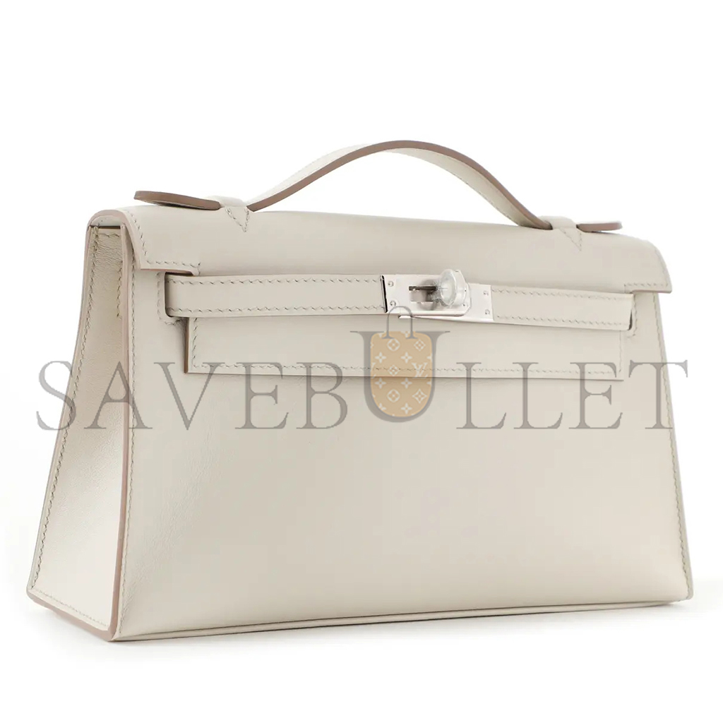 H**mes KELLY CLUTCH LEATHER CLUTCH BAG (22*14*7cm)